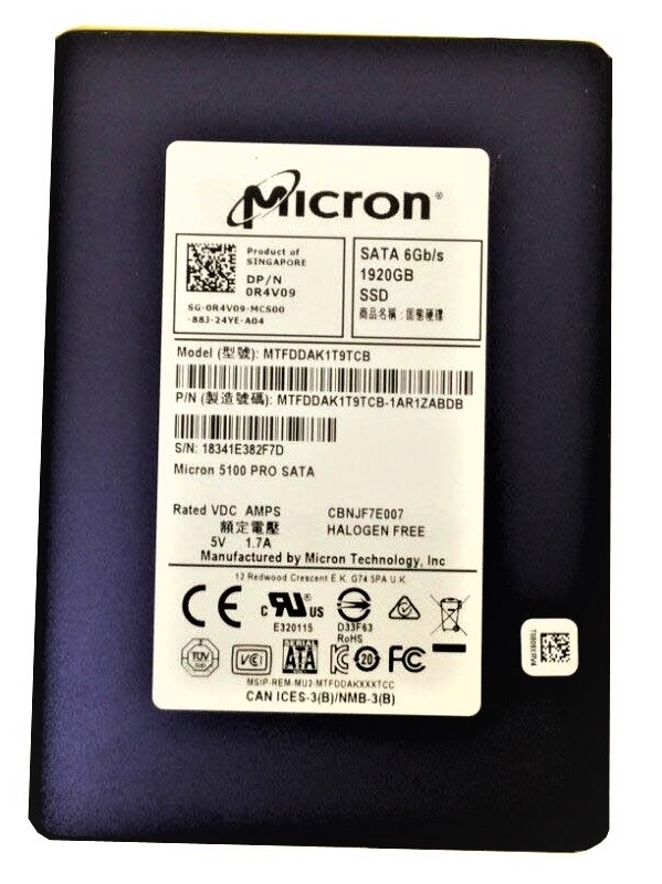 Micron 5100 PRO MTFDDAK1T9TCB-1AR1ZABDB - SSD - 1.92 TB - SATA 6Gb/s - DELL OEM Refurbished