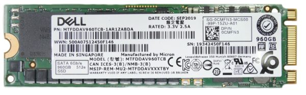 Micron 5100 PRO MTFDDAV960TCB-1AR1ZABDA - SSD - 960 GB - SATA 6Gb/s - DELL OEM Refurbished