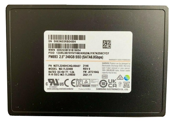 Samsung PM893 MZ-7L32400 - SSD - 240 GB - SATA 6Gb/s Brand New