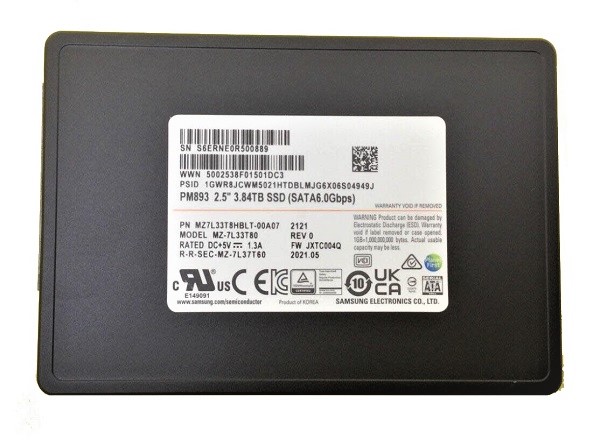 Samsung PM893 MZ-7L33T80 - SSD - 3.84 TB - SATA 6Gb/s Brand New