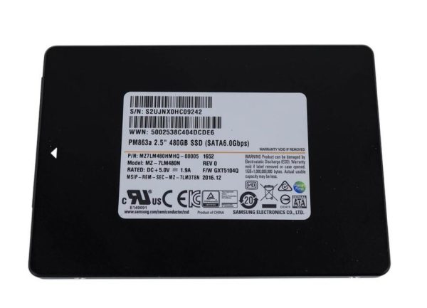 Samsung PM863a MZ-7LM480N - SSD - 480 GB - SATA 6Gb/s Refurbished