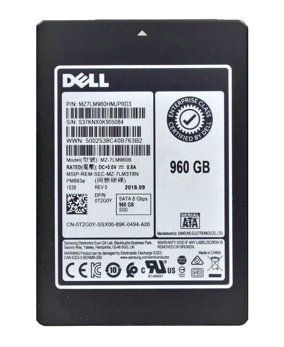 Samsung PM863a MZ-7LM960B - SSD - 960 GB - SATA 6Gb/s - Dell OEM Refurbished