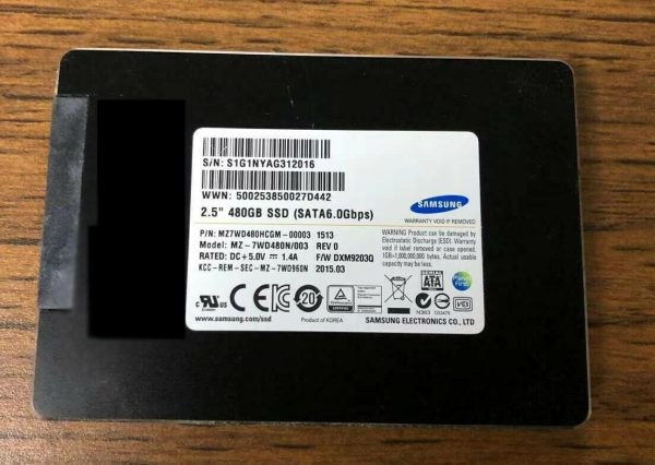 Samsung MZ-7WD480N/003 SM863a 480gb SATA 6Gbps 2.5Inch Solid State