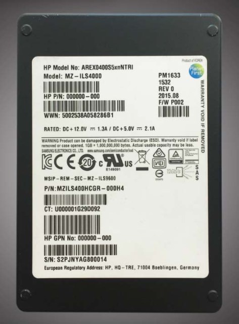 Samsung 400GB MZ-ILS4000 Sas 12Gbps 2.5inch Mlc Ssd