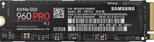 Samsung MZ-V6P512BW 960 PRO M.2 2280 512GB PCI-E 3.0x4(NVMe) M.2 Ssd