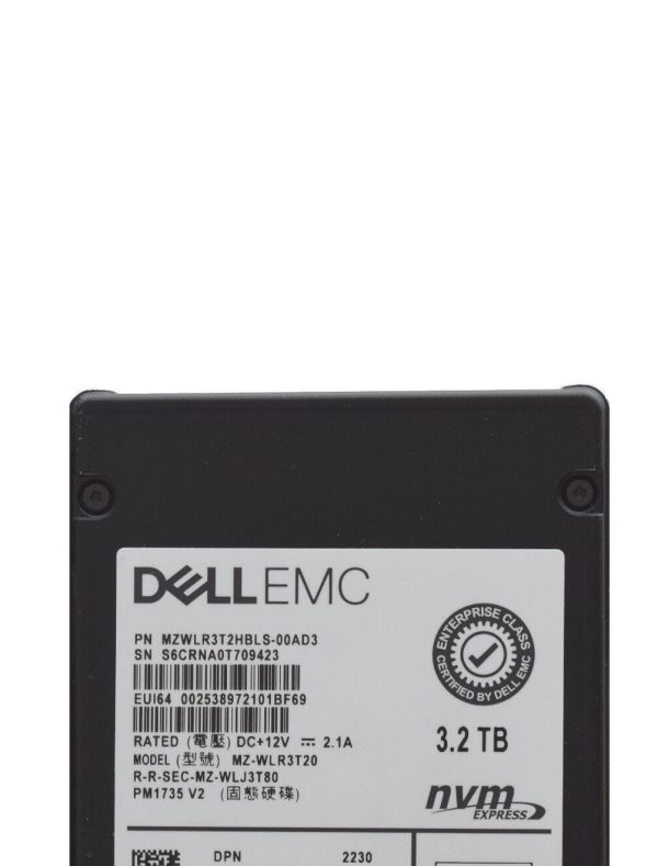 Samsung PM1735 MZ-WLR3T20 - SSD - 3.2 TB - PCIe 4.0 x8 (NVMe) - DELL OEM Refurbished