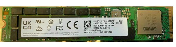 Samsung MZ1LB1T9HBLS Pm983a 1.92tb Nvme Pcie M.2 22110 Ssd