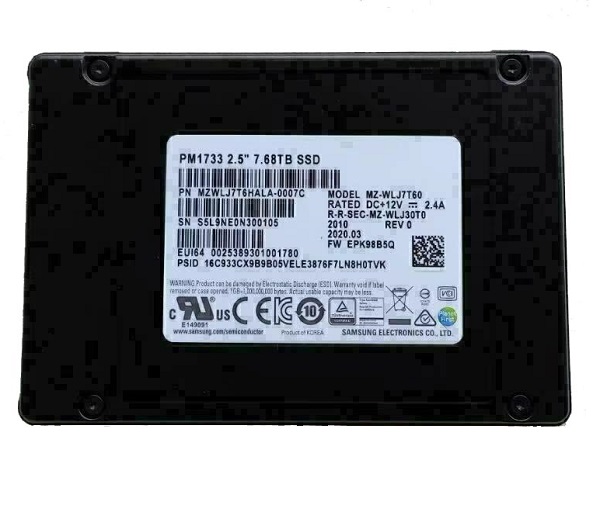 Samsung PM1733 MZWLJ7T6HALA-0007C - SSD - 7.68 TB - PCIe 4.0 x4 (NVMe) Brand New