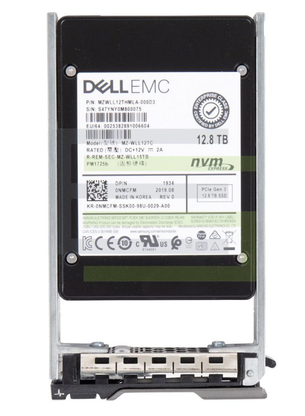 Dell NMCFM 12.8TB TLC NVMe SSD 2.5in Gen3 x4 Solid State Drive