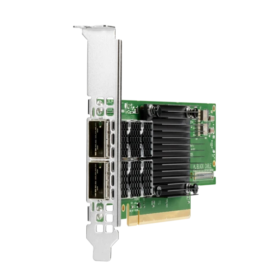 HPE P06251-B21 MCX653106A-ECAT InfiniBand HDR100/Ethernet 100Gb 2-Port QSFP56 PCIe3 x16 Adapter Ref