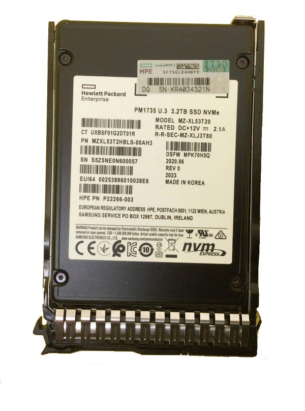 HPE PM1735 P22266-003 Mixed Use - SSD - 3.2 TB - PCIe 3.0 X8 (NVMe) Refurbished