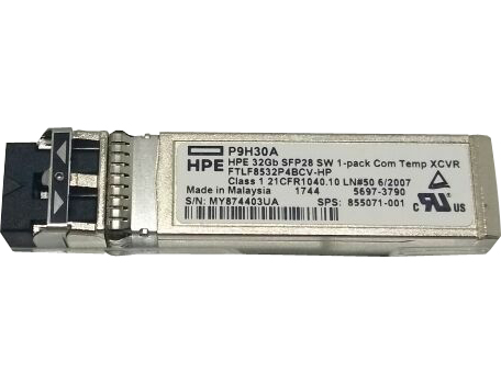 HPE P9H30A 32G FC Short-Wavelength SFP+ Transceiver New