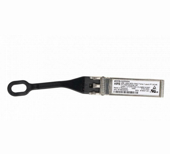 HPE Q2P65A 10GbE SFP+ SW Extended Temp Transceiver with Pull Tab