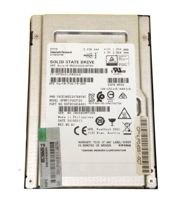 Kioxia PM5-V SDFBC04CAA01 - SSD - SAS 12Gbps - 3.2 TB - HPE OEM Brand New