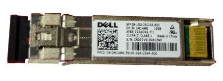 Dell SFP28-10G-25G-85C 10/25GBe Dual Rate SFP28 SR 85C Transceiver Ref