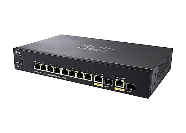 Cisco SG350-10MP-K9 Managed L3 Switch 8 PoE+ Ethernet Ports