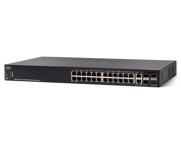 Cisco SG550X-24MP-K9 24-Port Gigabit PoE Stackable Managed Switch