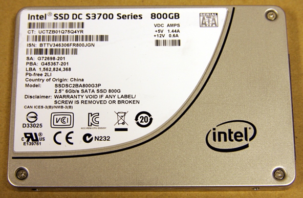 Intel SSDSC2BA800G3P 800GB Sata 6Gbps 2.5inch MLC Ssd