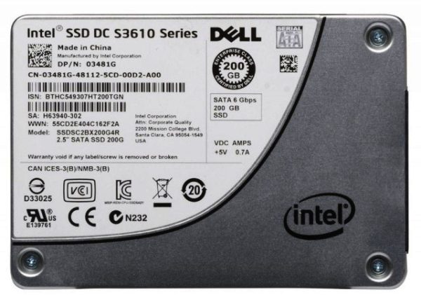 Intel SSDSC2BX200G4R 200GB MLC SATA 6gbps 2.5inch SFF SSD