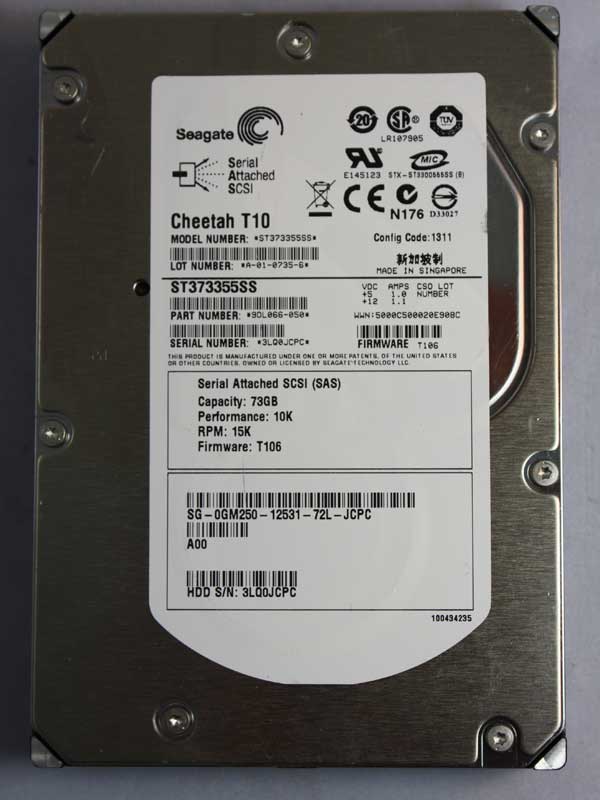 Seagate Cheetah ST373355SS 73GB 15000RPM SAS 3gbits 16MB 3.5" HDD