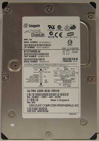 Seagate Cheetah ST373453LW 73GB 15K 15000RPM SCSI Ultra320 3.5" HDD