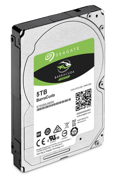 Seagate ST5000LM000 Barracuda 5TB 5.4K SATA-6Gbps 2.5inch HDD