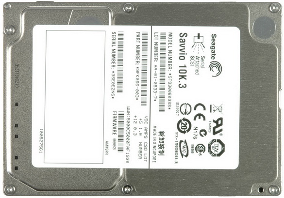 Seagate Savvio ST9300603SS 300GB 10000RPM SAS 6Gb/s 2.5" OEM HDD