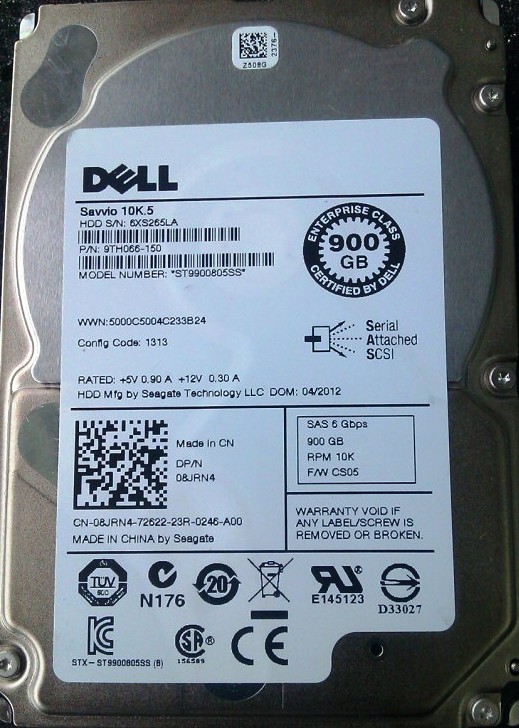 Seagate Savvio ST9900805SS 900GB 10K RPM SAS 6Gb/s 2.5inch HDD