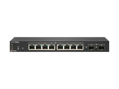 SonicWall SWS12-8POE Switch SWS12-8POE - Switch - 10 ports - managed