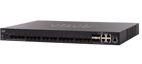 CISCO SX350X-24F-K9 SX350X-24F Switch 24 Ports Managed Rack-Mountable