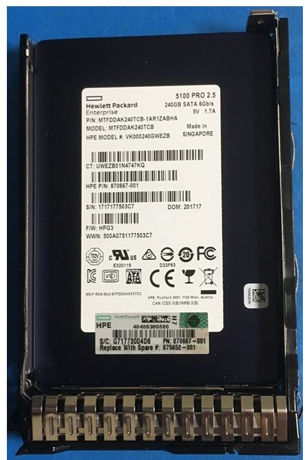 HPE VK000240GWEZB Read Intensive - SSD - 240 GB - SATA 6Gb/s Refurbished