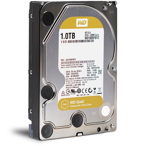 WD Gold WD1005FBYZ 1TB 7200RPM Sata-6Gbpss 128MB Cache 3.5 HDD