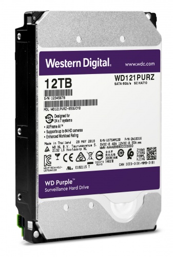 WD Purple WD121PURZ 12TB 7200RPM SATA 6.0Gbps 256MB Cache 3.5" HDD