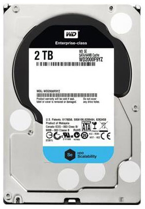 WD SE WD2000F9YZ 2TB SATA 6Gb/s 7.2K 3.5" Datacenter Hard Drive