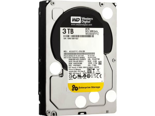 WD RE WD3000FYYZ 3TB 7200RPM SATA 6Gbps 64MB Cache 3.5inch Ref HDD