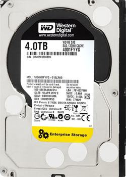 WD RE WD4001FYYG 4TB 7.2K 32MB Cache SAS 6Gbps 3.5" Enterprise HDD