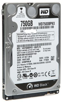 WD BLACK WD7500BPKX 750gb SATA 6Gb/s 7.2K 2.5" mobile Hard Drive