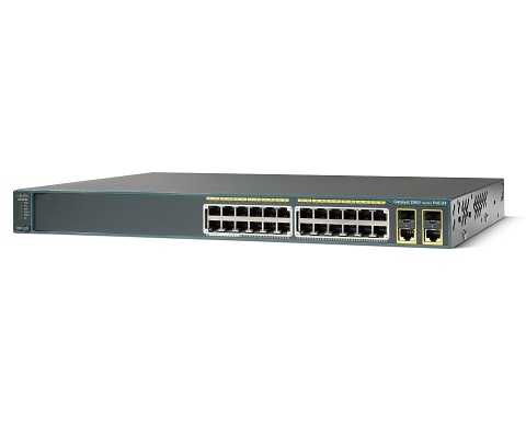 Cisco WS-C2960-24PC-L Catalyst 2960 24 10/100 PoE + 2 T/SFP LAN Base