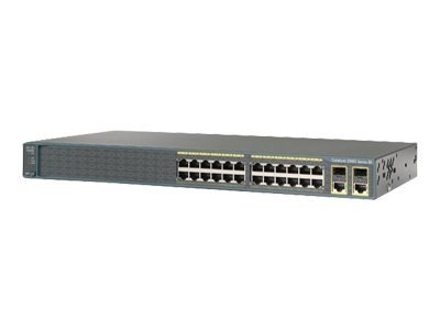 Cisco WS-C2960-24PC-S Cat 2960 24 10/100 PoE + 2 T/SFP LAN Lite Refurb