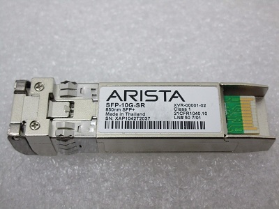 Arista XVR-00001-02 Optical Transceiver SFP-10G-SR 850nm SFP+ 10Gbps